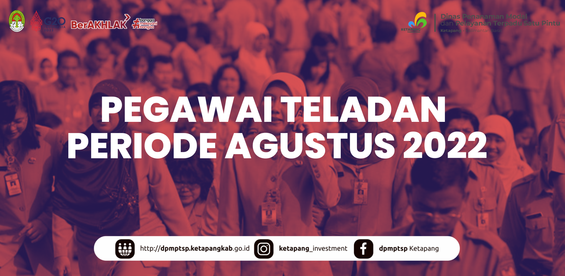 PEGAWAI TELADAN DMPTSP PERIODE AGUSTUS 2022
